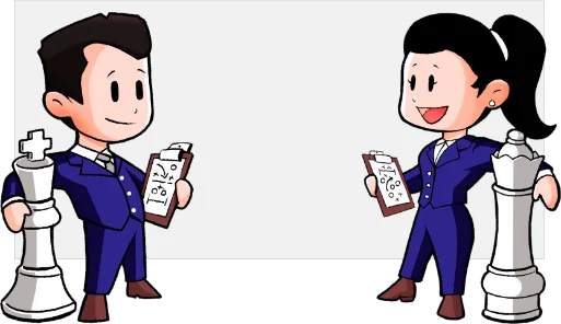 Personagens ilustrados do perfil INTJ